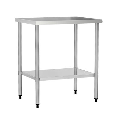 Table de travail commerciale en acier inoxydable de 24 po x 30 po avec pieds galvanisés pour l'hygiène alimentaire dans les espaces de restaurant étroits
