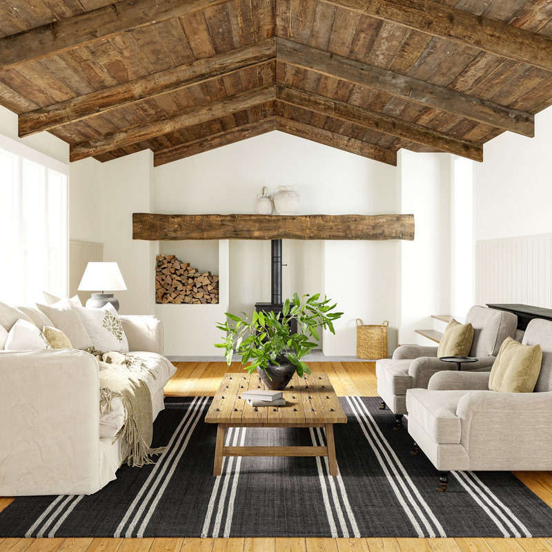 Hawthorn Striped Wool Area Rug, Rectangle 6' x 9'