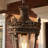 18" H Antique Crown Outdoor Pendant Light, Farmhouse Exterior Hanging Lantern