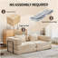 Compression Convertible Floor Sofa Bed With Fixed - Shape Frame, Boneless Modular Sectional Sofa, No Assembly Required, Ideal For Multi - Occasion Use-482018824
