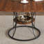 Ensemble de table à manger ronde extensible et chaises rembourrées, peu encombrant-1158155096-1158155097