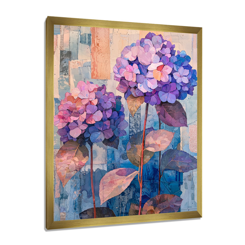 Barron - salon d'art mural floral, H 44 po x l 34 po, Doré, Picture Framed