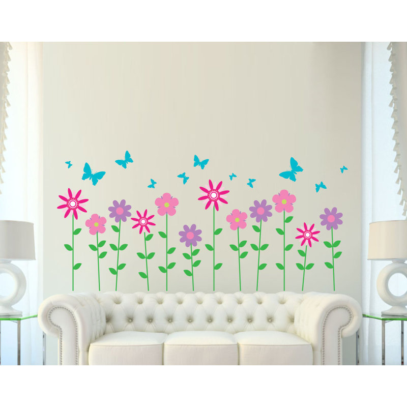Décalcomanie murale fleur et papillon, Schéma C