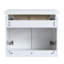 Meuble-lavabo à fermeture en douceur avec lavabo et petites tablettes de rangement