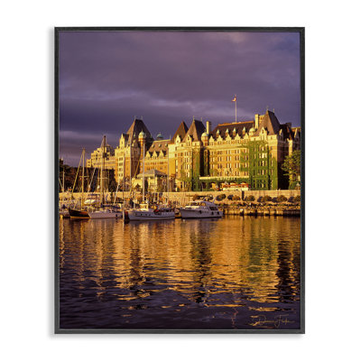 City Boat Harbor Framed Giclee Art by Dennis Frates