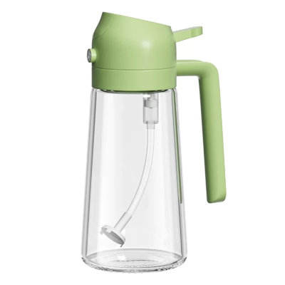  2-in-1 Glass Oil Dispenser and Sprayer Bottle (Green)