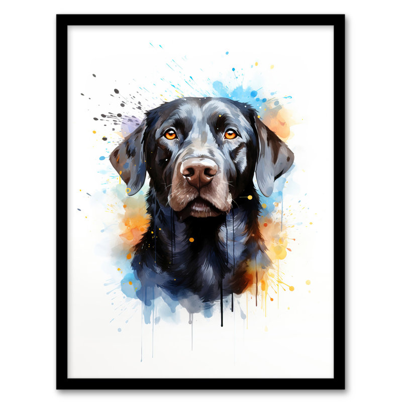 Black Labrador Retriever - Single Picture Frame Print