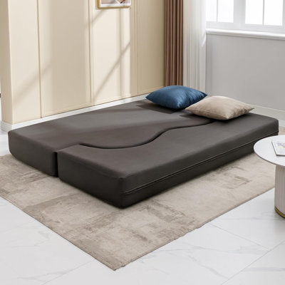 Full Wave Leatheraire Convertible Floor Sofa Bed