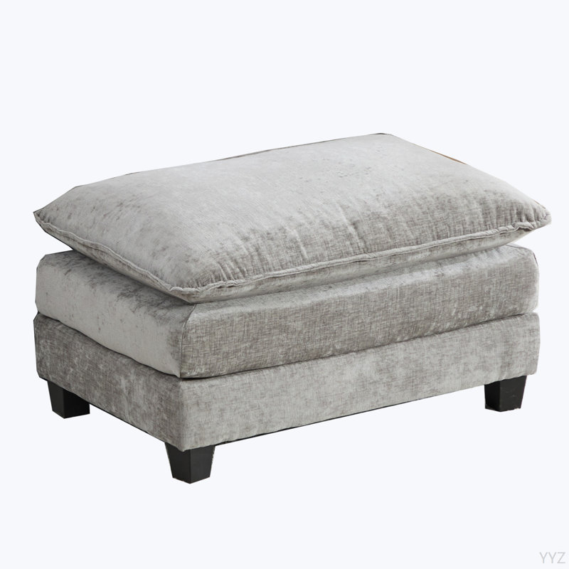 Cloud Sofa Only Ottoman, Modern Sectional Couch, For Living Room Bedroom And Apartment, Comfy Double Layer Upholstered Seat Cushion, Breathable Chenille Fabric(only one Ottoman.)