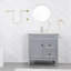 Porte-serviettes mural de 24 po Kree Collection - Or brossé-61773616