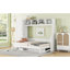 Lit double avec espaces de rangement cachés - Options d'armoire pour espace blanc