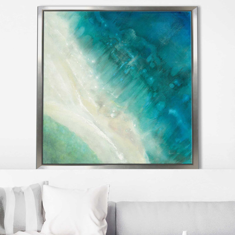 " Birdseye View ", 31.5" H x 31.5" W x 2" D, Silver Floater Frame