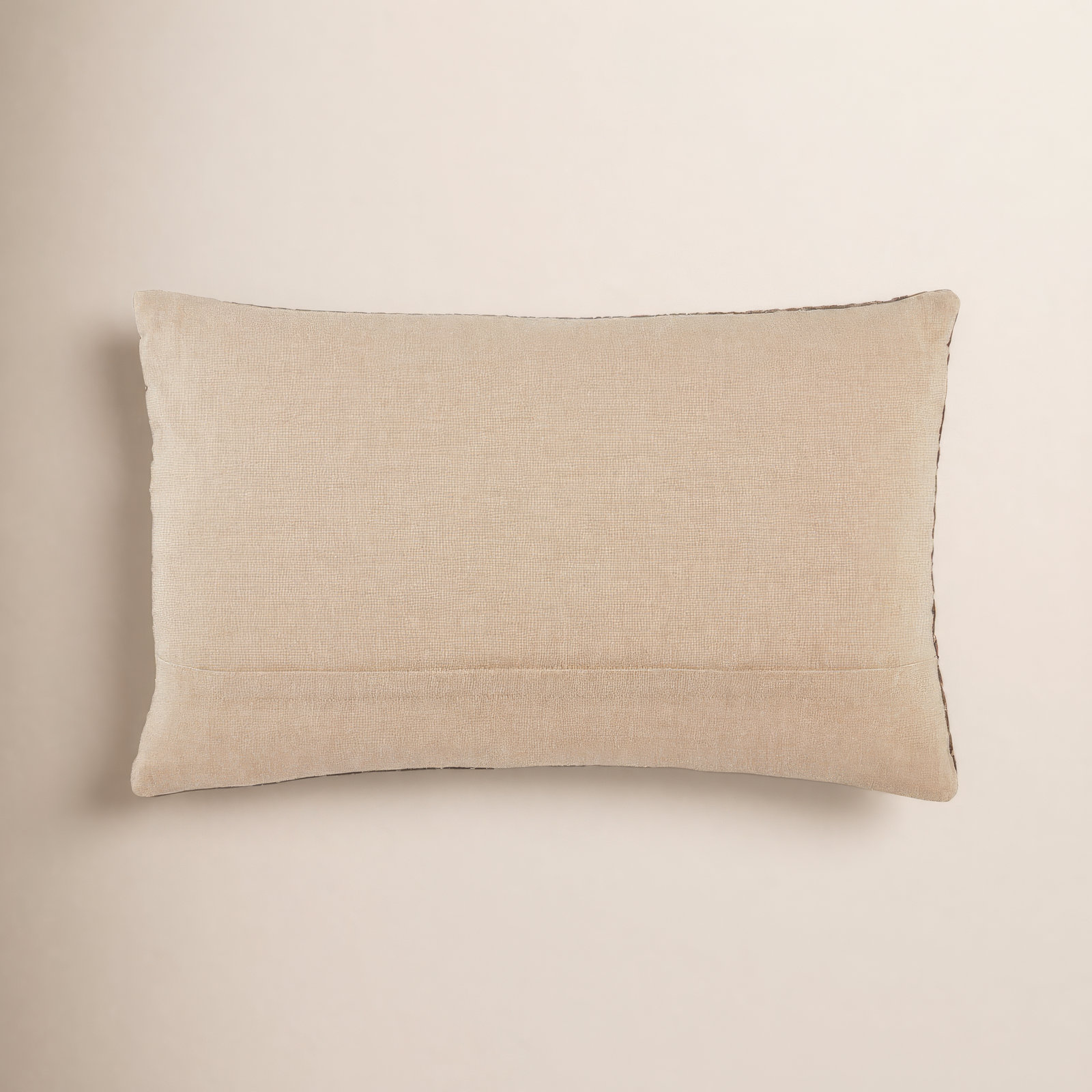 Ryans Embroidered Cotton Lumbar Throw Pillow, Polyester, Dark Taupe, Rectangle 13" H x 21" W
