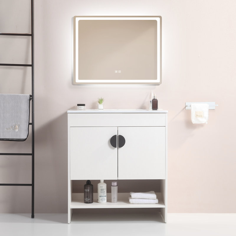 Compact Wall-mounted Solid Wood Vanity For Small Spaces