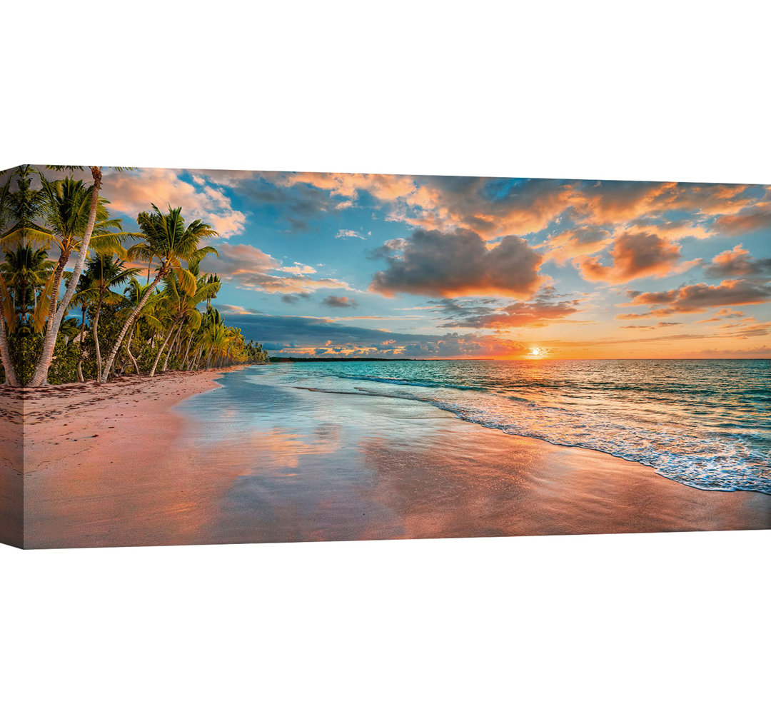 Leinwandbild Strand auf Maui, Hawaii, bei Sonnenuntergang