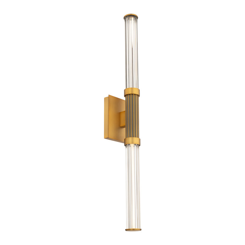 Ribeye 28" Dimmable LED Wall Sconce, 3000K Color Temperature, Aged Brass