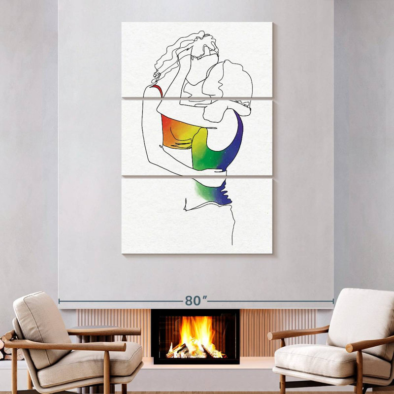 Lesbians In Love, 74" H x 48" W