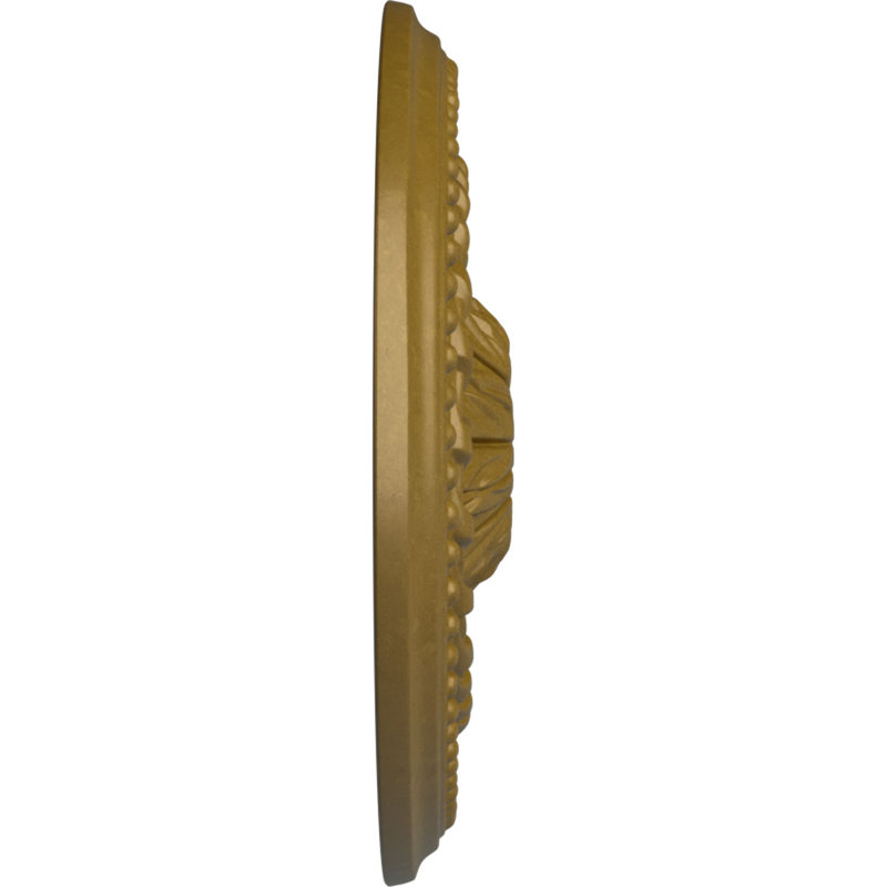 Endurathane Amelia Ceiling Medallion, 19 5/8"OD x 3/4"P (Fits Canopies up to 2 3/8"), Hand-Painted Root Beer Crackle Finish