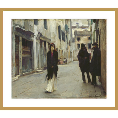 Street in Venice, John Singer Sargent, impression giclée sur cadre