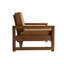 Causeuse d'extérieur en bois de teck massif Gustina avec coussin et accoudoirs-1118500620-1118507691