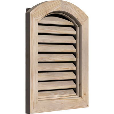 Évent de pignon en bois arqué