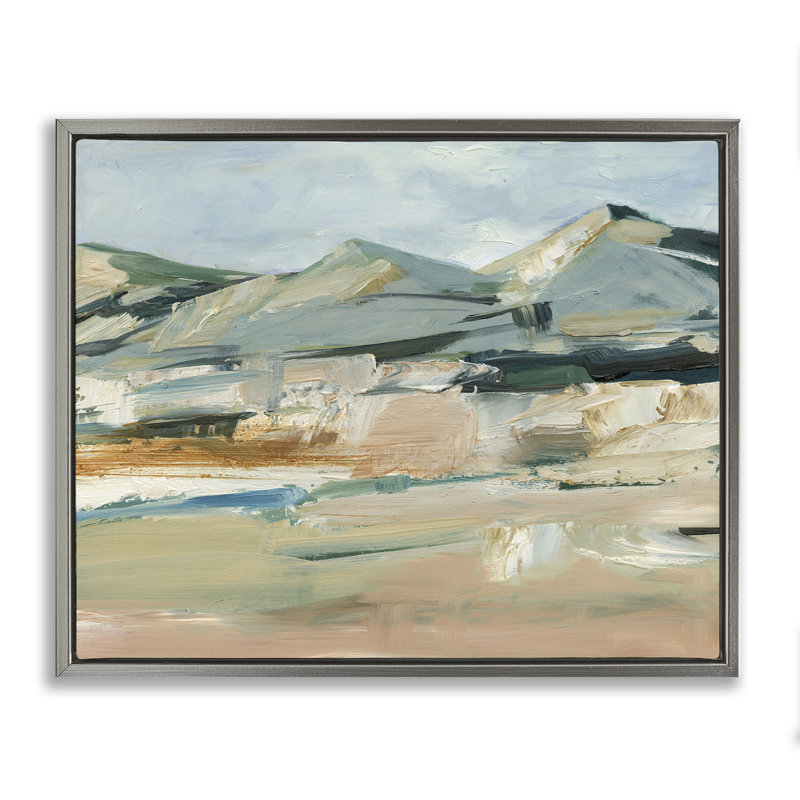  «Neutral Hued Mountains», art mural encadré sur toile flottante par Ethan Harper, H 17 po x l 21 po