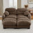 Ergonomic Modular Sofa with Pleated Chenille Design-898889581
