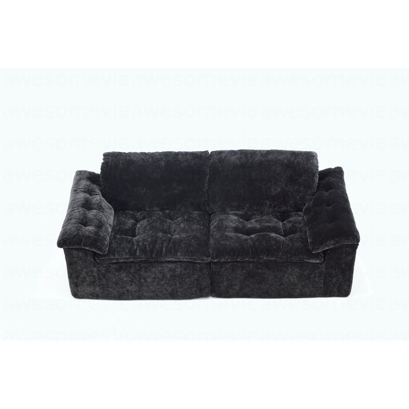 Cushioned Sleeper Sofa Set, L-Shaped Modular Convertible Sofa, With A Footrest Position That Can Be Freely Adjusted