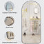 Miroir arqué pleine longueur 71 po x 32 po pour miroir de plancher surdimensionné pour grand lit