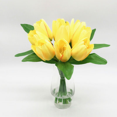 Silk Tulip Arrangement in Vase
