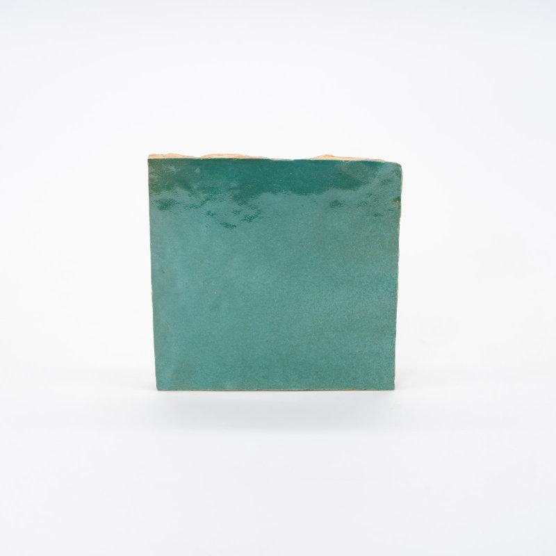 Zelig 4" x 4" Moroccan Wall & Floor Tile, Sea Green