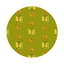 Gem Peridot Acid Vegan Leather Round Coasters
