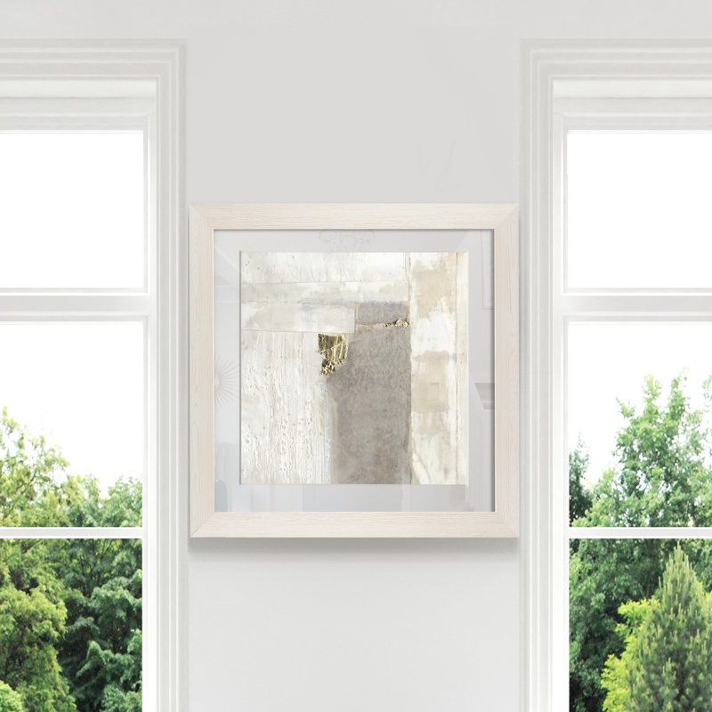 Or neutre II-impression sur papier, H 31,5 po x l 31,5 po x P 1,5 po, Cadre blanc
