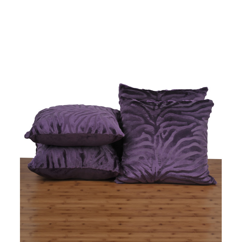 Mink Embossed Throw Pillow Cover, Blackberry