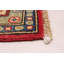 Tapis unique en laine noué à la main 8 pi 4 po x 10 pi 1 po New Age de couleur crème / rouge / bleu Aluesi