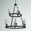 Lustre en roue de chariot à 9 lumières de style bougie Nicolao-750978001-750978000