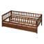 Lit de jour simple avec couchette et garde-corps fermes en bois de noyer, naturel-1040322477-1040322478