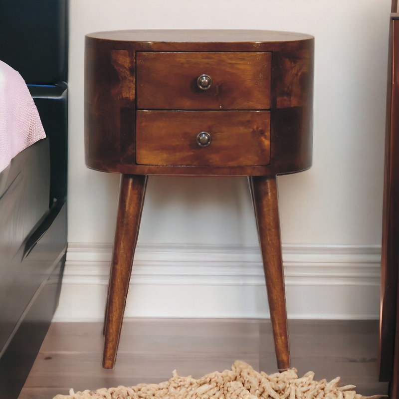 Hibbell 35cm W Solid Wood Bedside Table