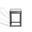 Ensemble de 2 tables gigognes en métal et verre - Tables contemporaines modernes pour un style de vie élégant