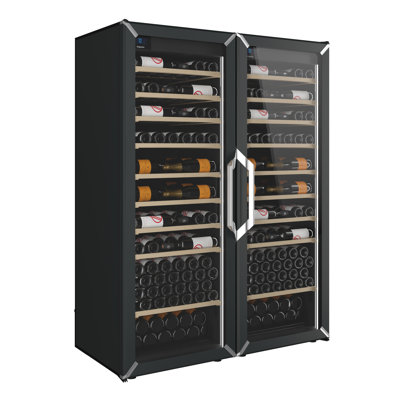 Goguette Dual Large Single Zone Wine Fridge – 300+ Bottle Capacity (Black)