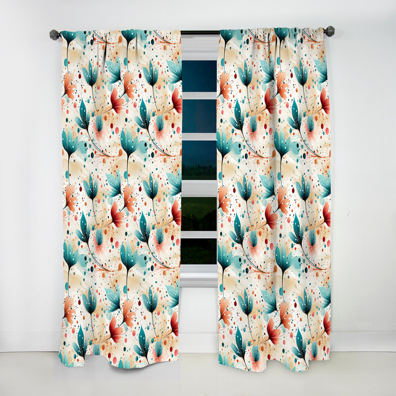 Contemporary Chic Polka Dots Motif III - Rideau abstrait - Rideau obscurcissant - 1 panneaux, L 52 po x L 108 po