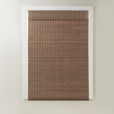 Eastfield Teak 100% Natural Bamboo Light Filtering Semi-Sheer Single 33x64" Roman Shade