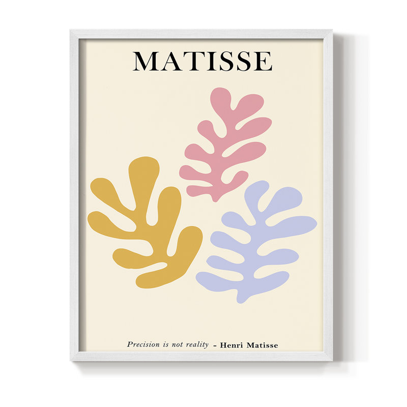 Matisse CDL XXXIV, reproduction encadrée - bois massif, Cadre simple blanc, H 14 po x l 11 po
