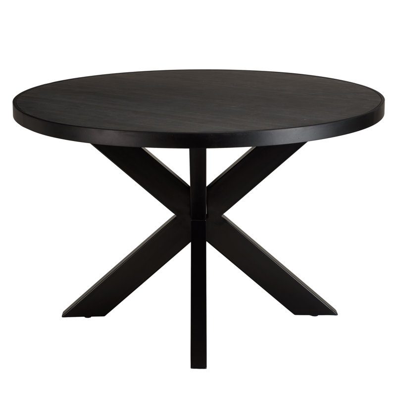 Basile Round Dining Table, Black
