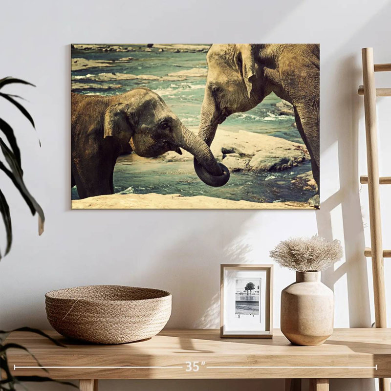 Brampt Asian Elephants, 16" H x 24" W