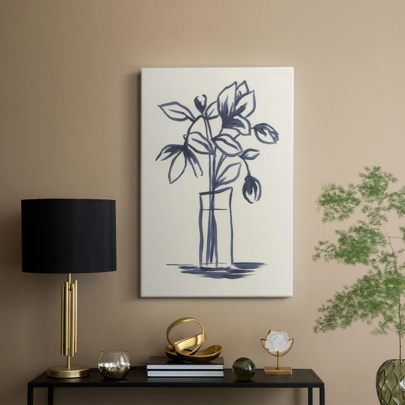 Indigo Bud Vase II - galerie sur mesure, H 48 po x l 32 po