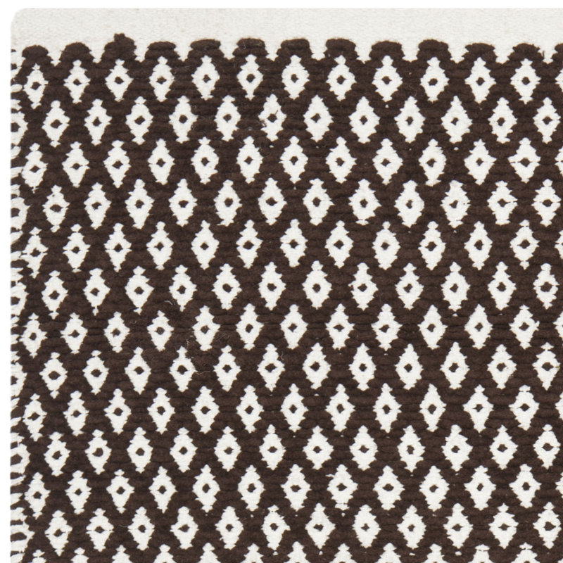 Mckenna Geometric Cotton Hand Woven Area Rug, Rectangle 91 x 152cm