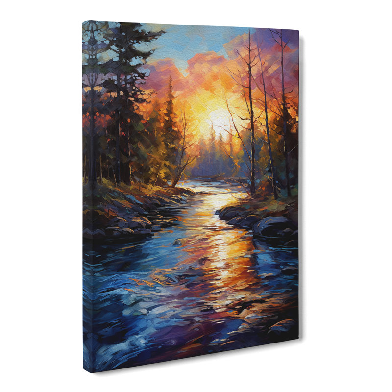 River Impressionism - Wrapped Canvas, 76cm H x 50cm W x 3cm D