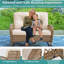 Chaise berçante en osier pour l'extérieur Meetwarm