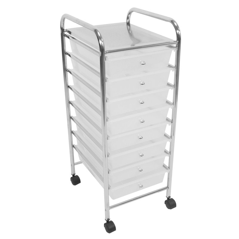 83cm H x 33cm W Utility Cart with Wheels, White
